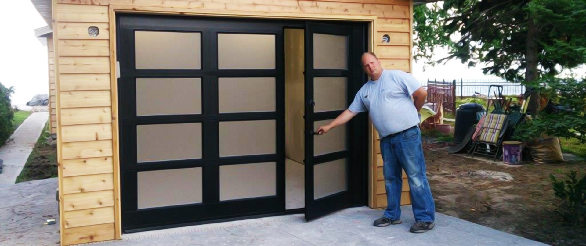 Walkthru Garage Doors - Glass Garage Doors Canada Cost